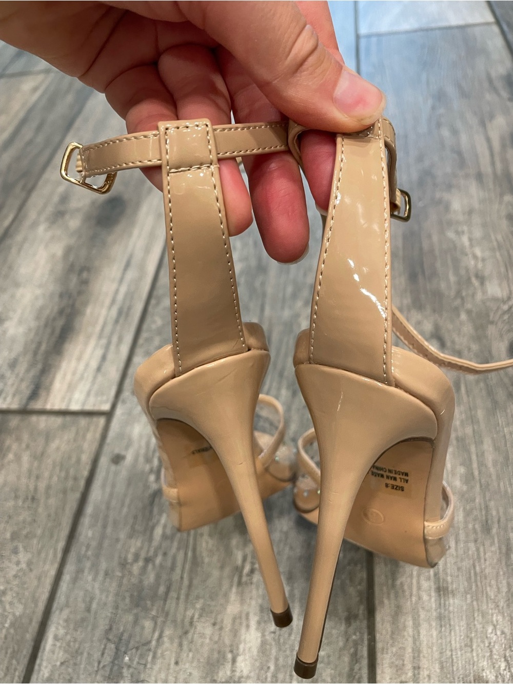 Lulu's Nude Rhinestone Pointed-Toe Slingbacks - Picture 6 of 8